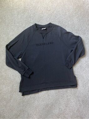 Where I’m From Women’s Cleveland Black / Dark Grey Crewneck Sweatshirt Size XS